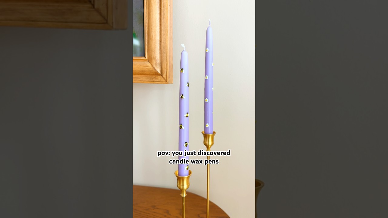 These candle wax pens are my new favorite way to decorate candles 😍