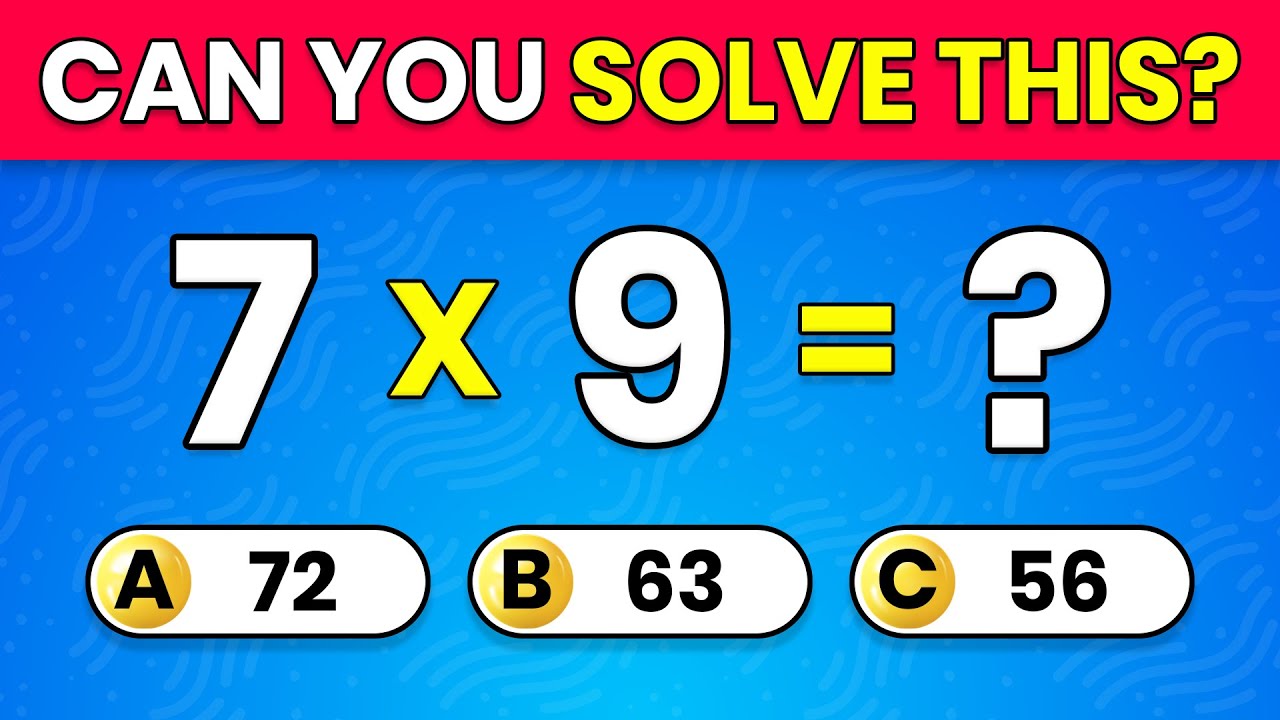 🧠 50 Math Quiz Questions (Set 6) | Angles, Sequences & Percentages 📉 ...