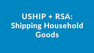 RSA and PackageHub Members | How to Ship Household Goods With uShip