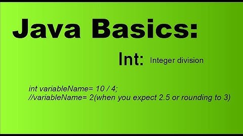 Java Basics: Integer division