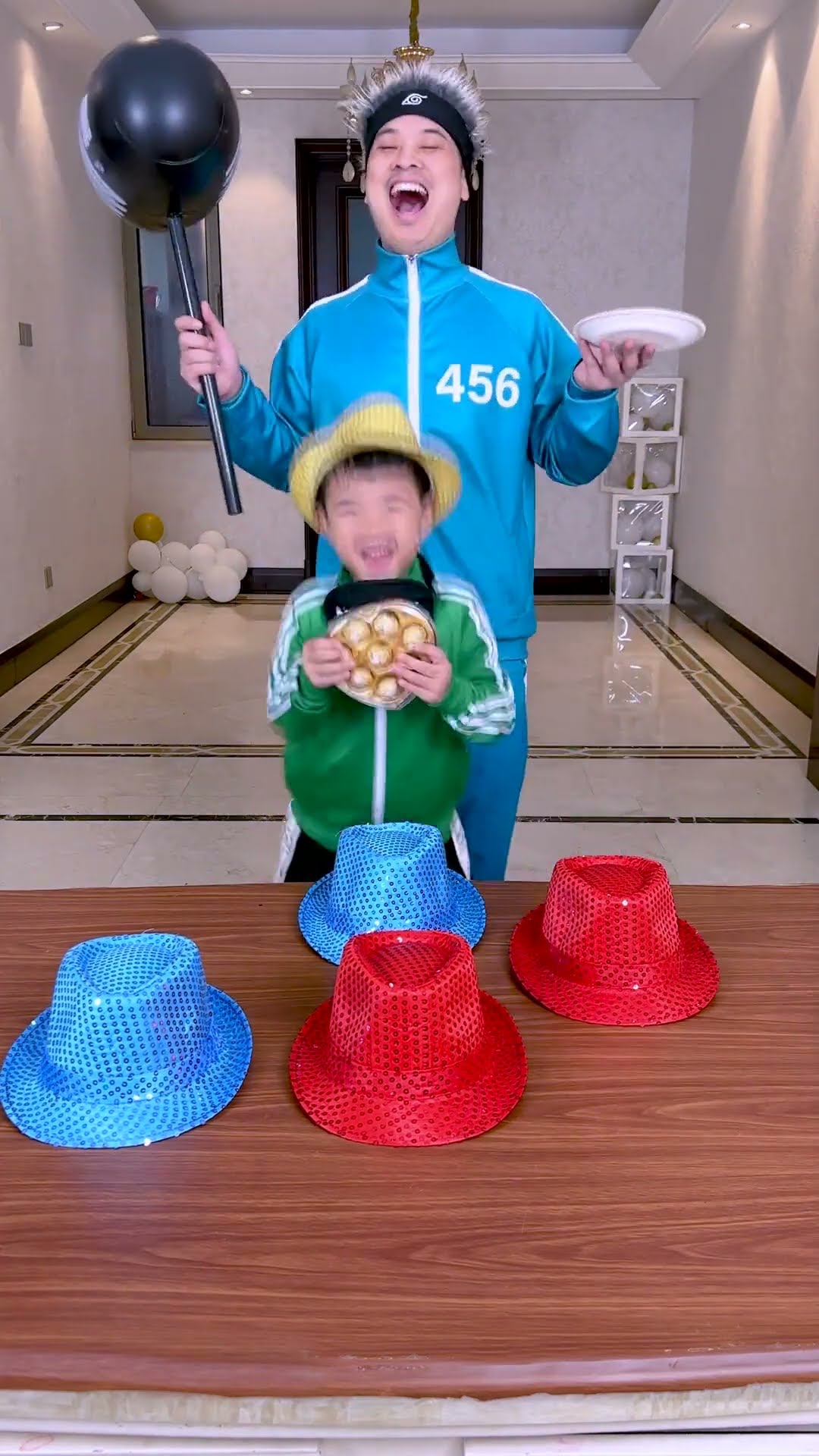 Guess The Hat Challenge, So Exciting#Funnyfamily #Partygames#Shorts#Challenge