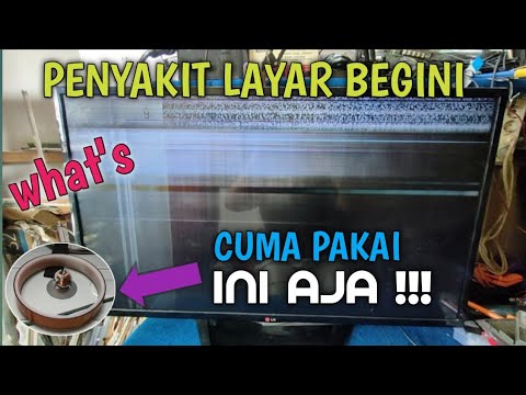 Tv LED Sharp 32 inch gambar bergaris VERTIKAL
