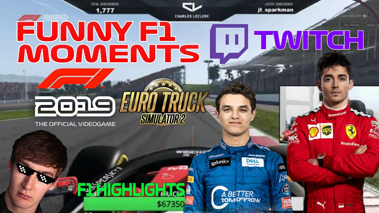 F1 Funniest Moments During Live Stream #1 Charles Leclerc Lando Norris Alex Albon 