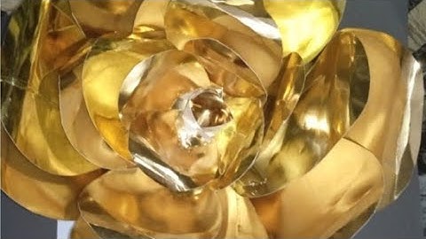 DIY flower, how to make a golden flower / @rangcolors
