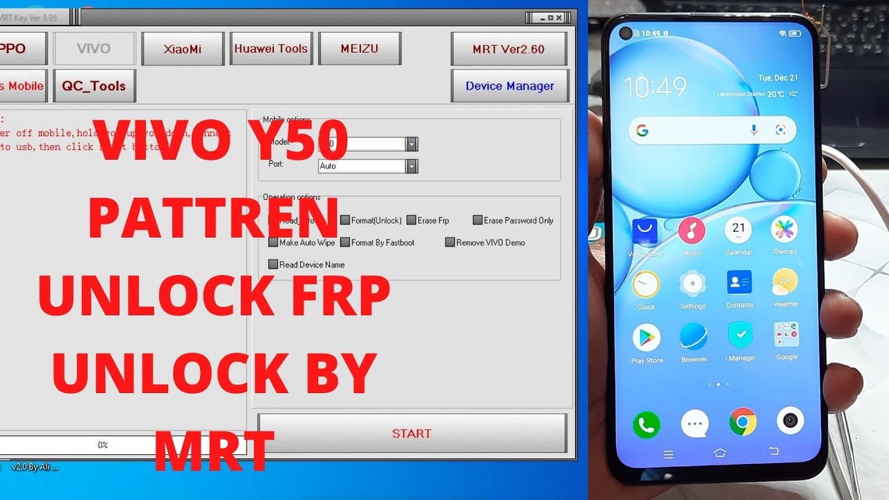 VIVO Y50 PATTREN UNLOCK  FRP UNLOCK DONE BY MRT