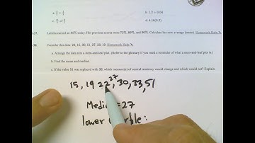 CPM CC3 1.1.4 #1-38  ( Box Plots and Measures of Central Tendency)