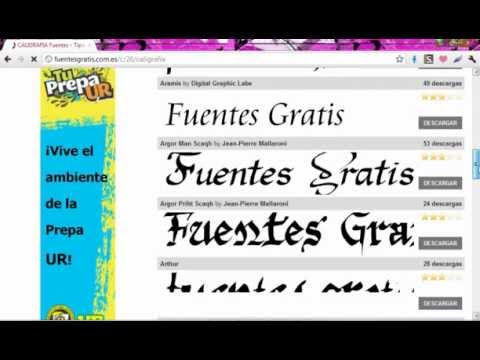 Como descargar fuentes gratis!!!para todos los 