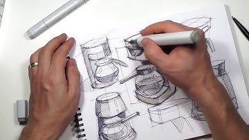 How to Sketch Coffee maker machine