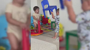 He's over it: Toddler goes viral on TikTok for nearly fighting friend
