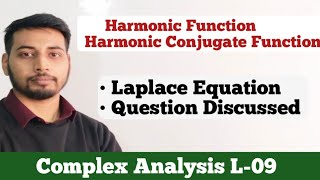 Harmonic Function | Harmonic Conjugate Function | Laplace Equation | Complex Analysis | Bsc Maths