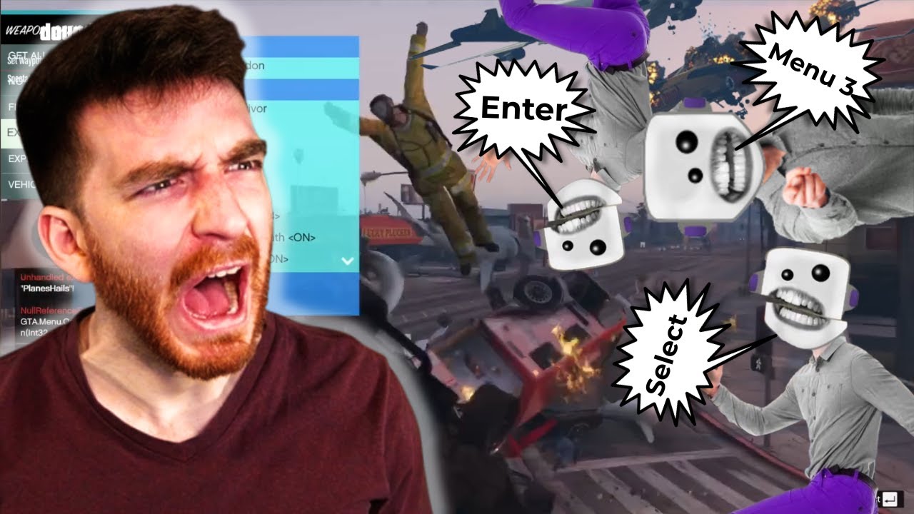 DougDoug's chat controls the MODs on gta V speedrun