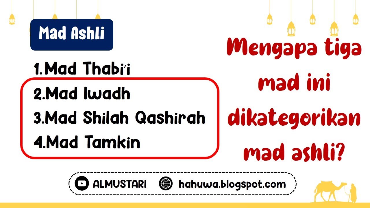 ⁣Mad Ashli (Pengertian, Contoh, dan Pembagian) | Ilmu Tajwid
