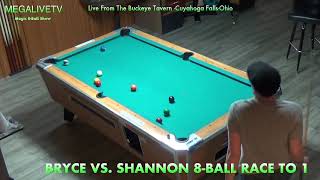 Bryce VS Shannon Magic Pool Show 8 Ball Race To 1