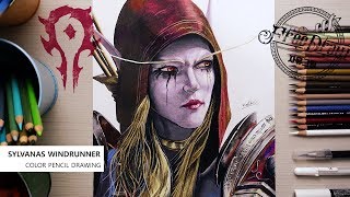 WOW SYLVANAS WINDRUNNER (실바나스 윈드러너)  colored pencil drawing 색연필그림