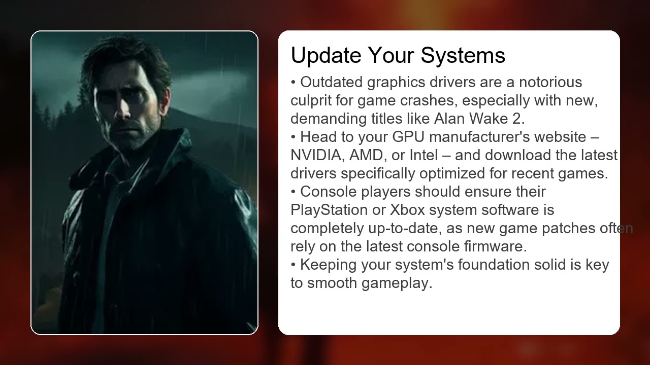 Игра Alan Wake 2 вылетает при запуске – рабочее решение