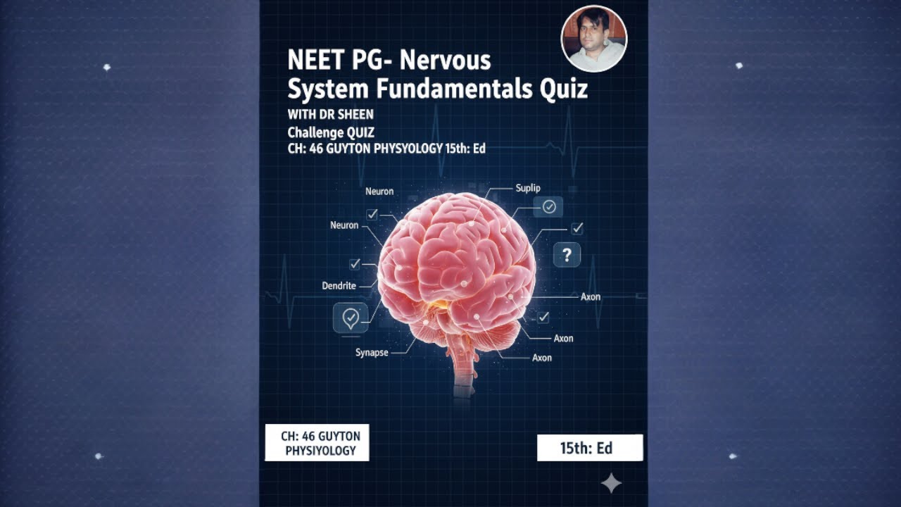 NEET PG- Nervous System Fundamentals Quiz WITH DR SHEEN