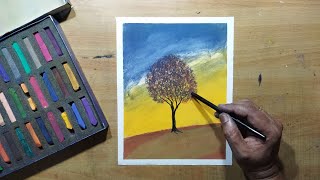 How to Draw Beautiful Evening Scenery with Soft Pastel | Easy Soft Pastel Drawing | Daily Art 184 screenshot 4