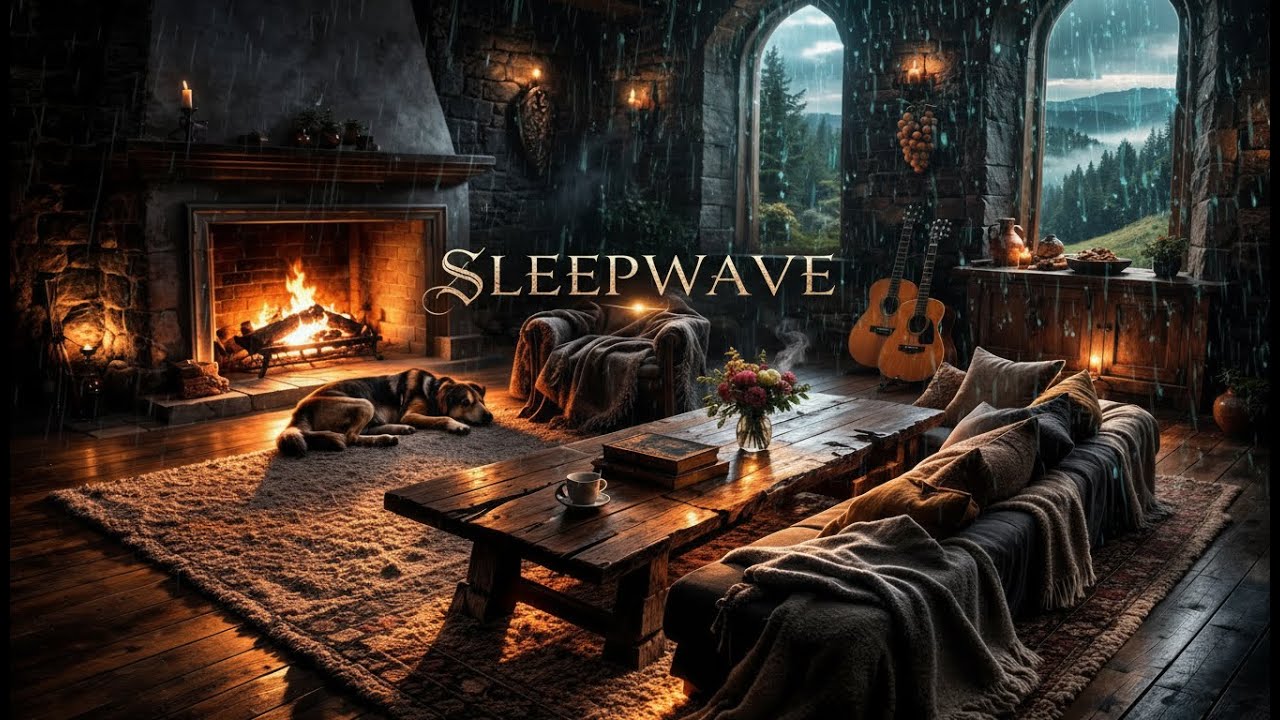 Rain Therapy Ambience with Acoustic Guitar for Mental Healing