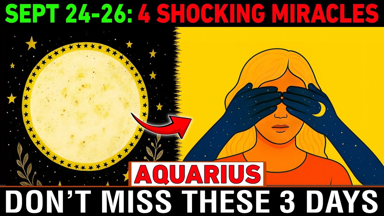 Aquarius ♒ Sept 24-26 ⭐ 4 Miracles Arrive to Transform Your Destiny Forever The Universe Has Spoken!