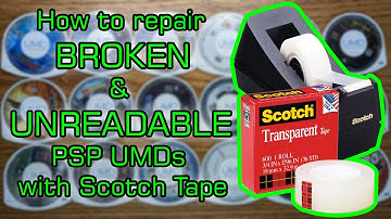 How to repair BROKEN & UNREADABLE PSP UMDs with Scotch Tape (Improved Method 2023)