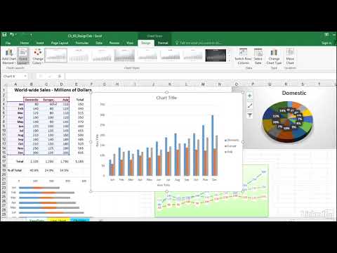 Choose a chart layout with the QuickLayout option Microsoft Excel 2016 Microsoft Excel 2016