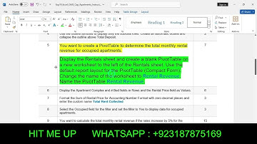 Exp19_Excel_Ch05_Cap_Apartments | Excel Chapter 5  100% Capstone Apartments | excel Solution