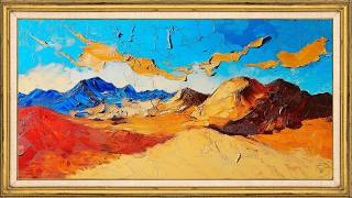 4K TV Frame Art | Vibrant Abstract Mountain Painting with Relaxing Soft Jazz Music (2 Hours) screenshot 3