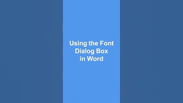 How to Use the Font Dialog Box in Microsoft Word Using This Keyboard Shortcut