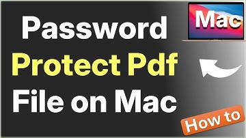 How to Password Protect a PDF file on Mac
