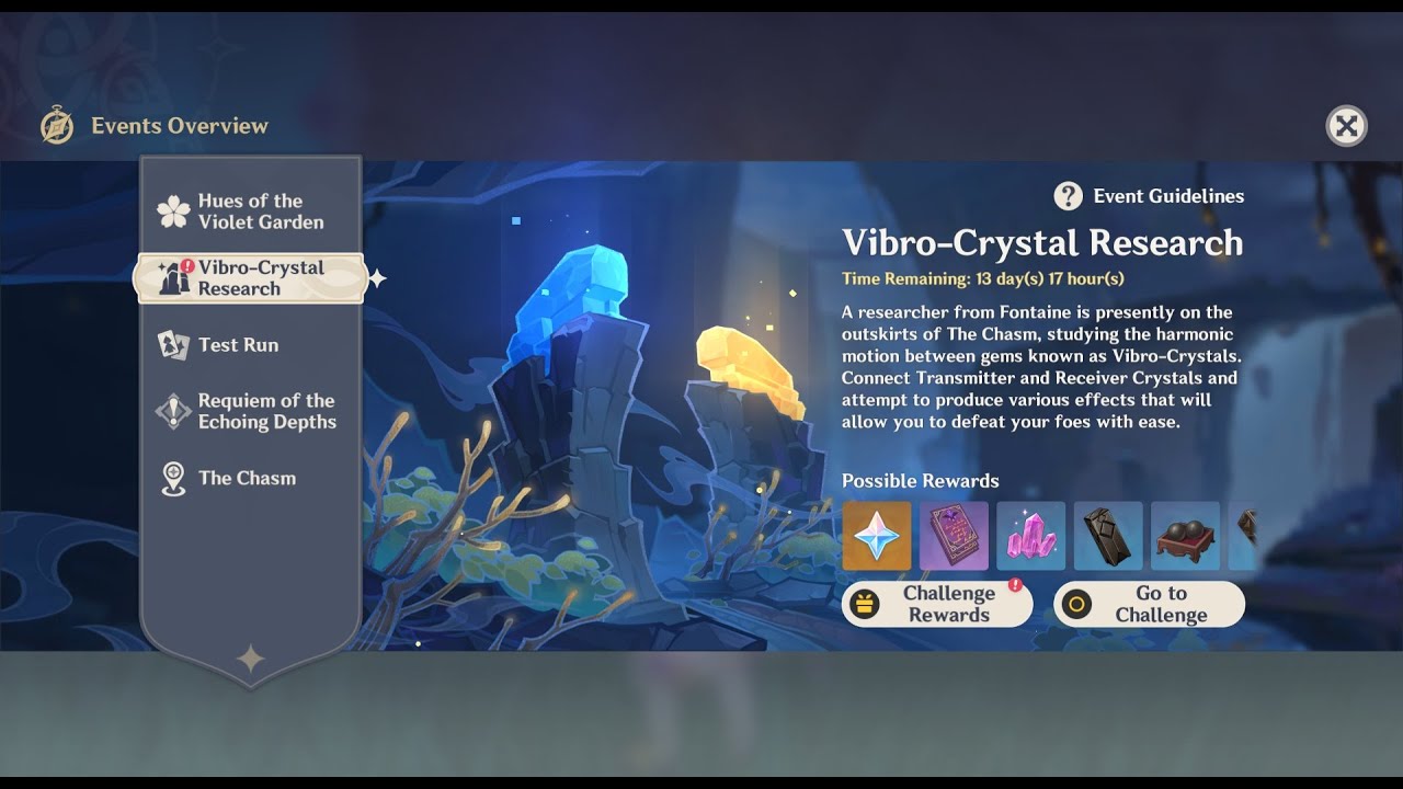 Vibro-Crystal Research: Day 1 - Elemental Presets [Genshin Impact][2.6 Event]
