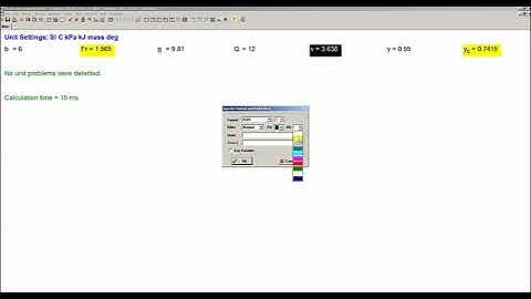 Open channel flow example