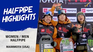 Ono, Totsuka wave the Japanese flag in Mammoth | FIS Snowboard World Cup 2324