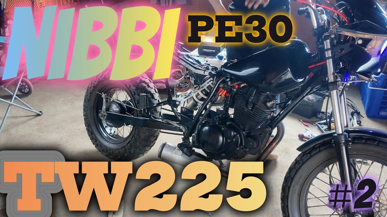 nibbi PE30キャブレターをTW225にインストール#2