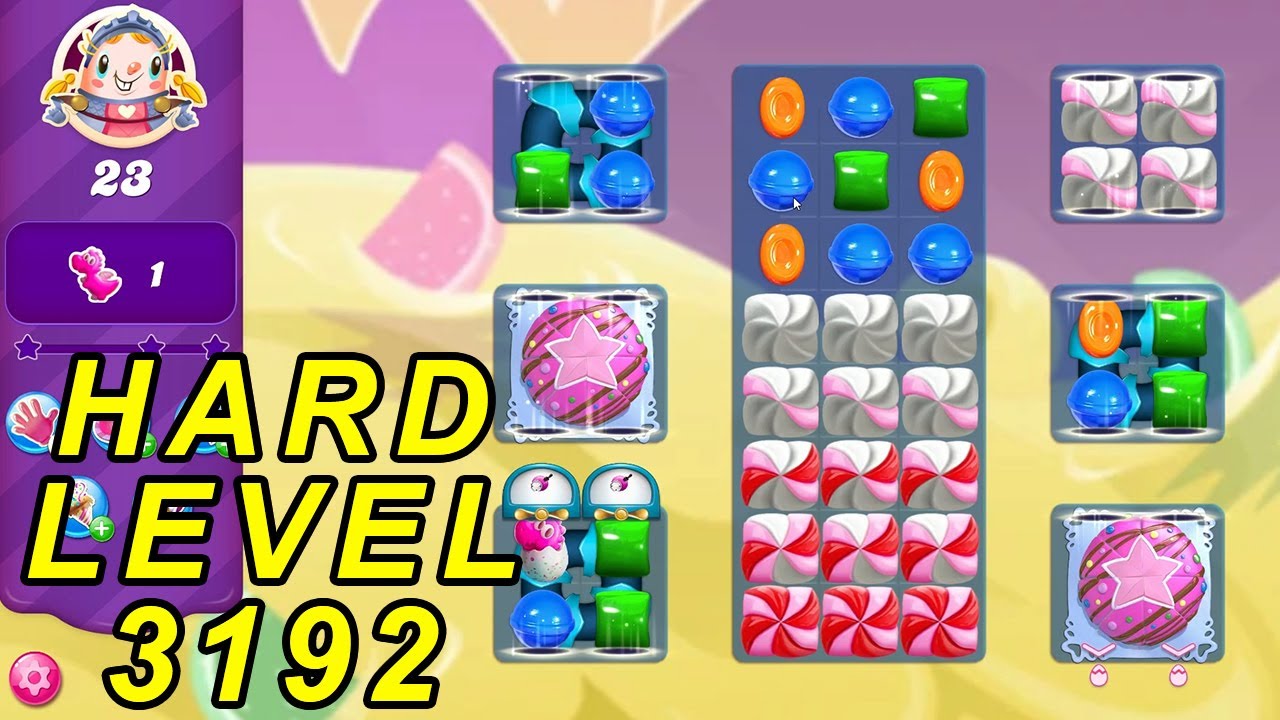 Candy Crush Saga Level 3192 || Hard Level || No Boosters || 1 Star 🌟