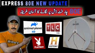 Express Satellite @ 80e on 4 Feet dish New Update Today 10-04-2023 | Sky Paksat