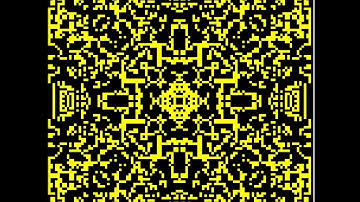 Neighbour counting Cellular automaton with threshold = 3 and self-expanding grid