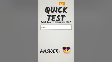 What Does == Actually Compare in SQL?
