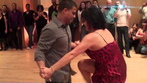 Melanie Torres and Gabriel Perez salsa dancing @ The Dance On 2 Holiday Party: 12/4/11