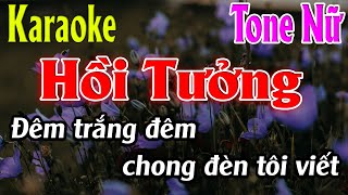 Hồi Tưởng Karaoke Tone Nữ Karaoke Lâm Organ - Beat Mới