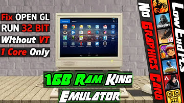 (New) Best Android Emulator 1GB RAM PC | NO GRAPHICS CARD | NO VT | FIX OPENGL | Dual Core PC