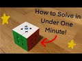 How to solve a 3x3 rubiks cube in under one minute