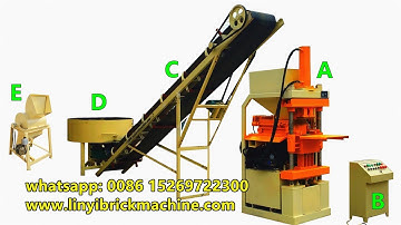 SYN1-5 semi automatic hydraulic brick press machine, clay lego block production line