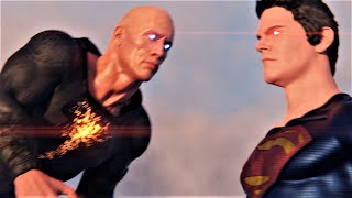 Black Adam Vs Superman The Man In Black Vs. The Man Of Steel Fight Animation, Part 1 4K