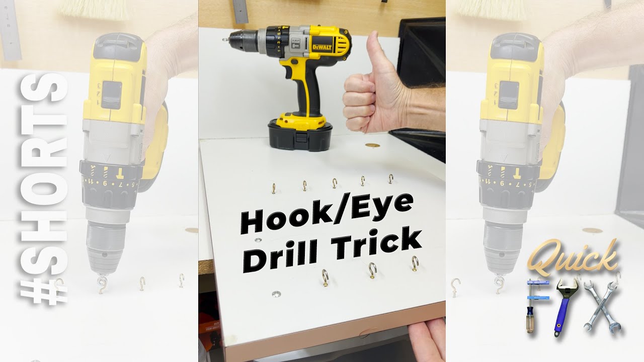 Simple DIY Took Hack: Hook + Screw Eye Drill Trick 