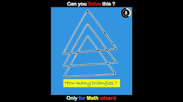 how many triangles? #math #wittymaths #trickymaths