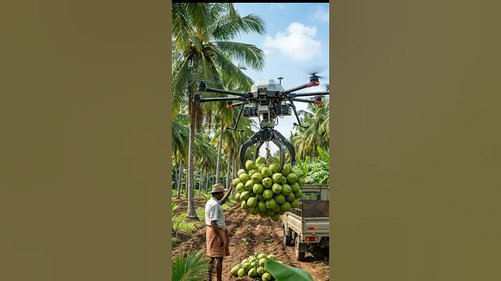 Drone Technology Revolutionizing Coconut Harvesting 🌴🚁