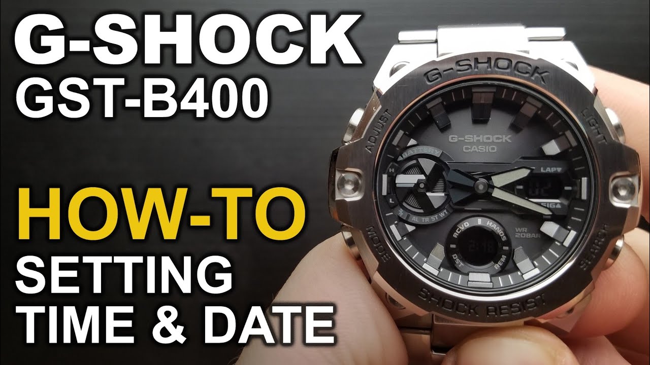 Gshock GST B   Setting time and date Tutorial   module