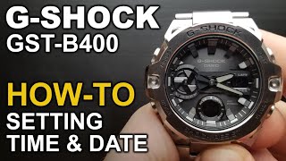 Gshock GST B400 - Setting time and date Tutorial - module 5657