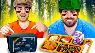 COMEMOS COMIDA MILITAR 🤯 MIKECRACK y RAPTOR Probando comida de SUPERVIVENCIA