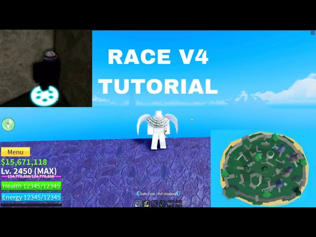 Blox Fruit: Random Race V4 Gear 1 : Max Lv, God Human , CDK, Account, ETC